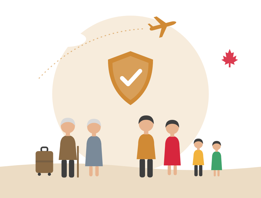 Family protected by Super Visa insurance